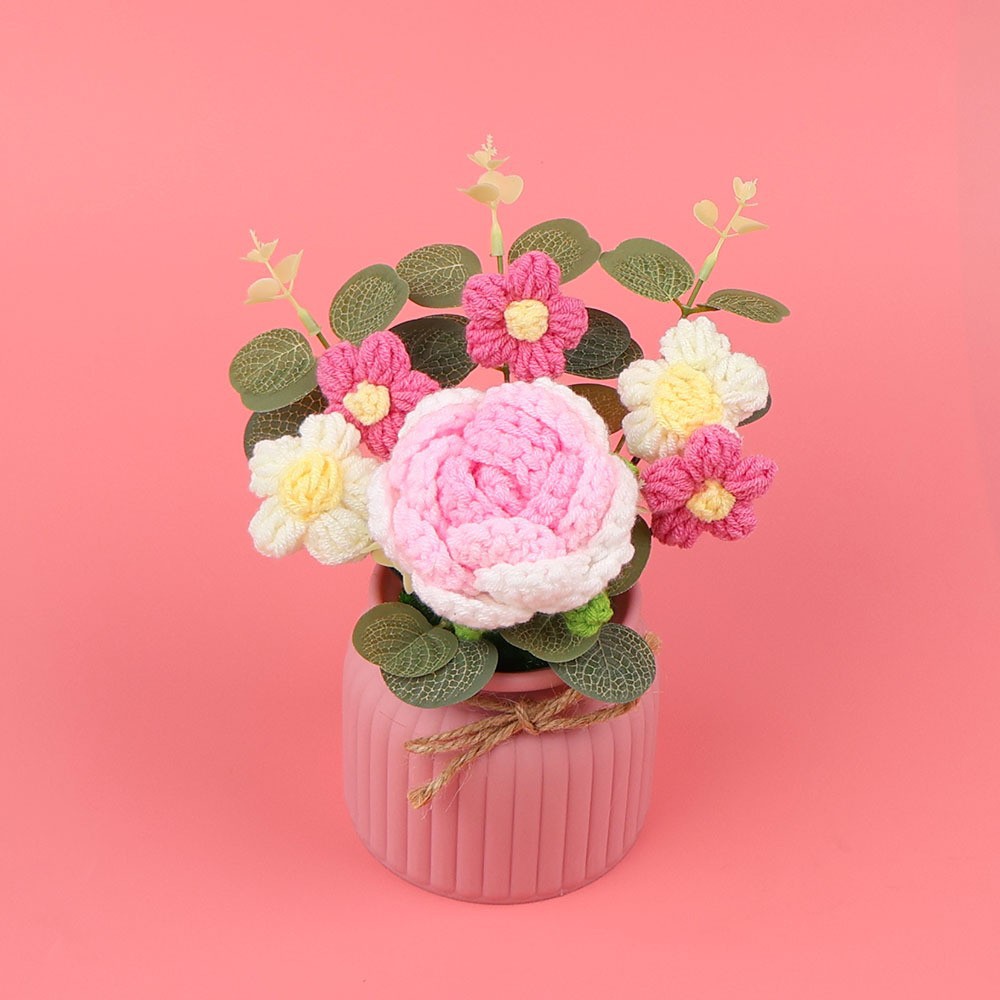 Colección de flores - decoración de mesa rosa de color gradiente