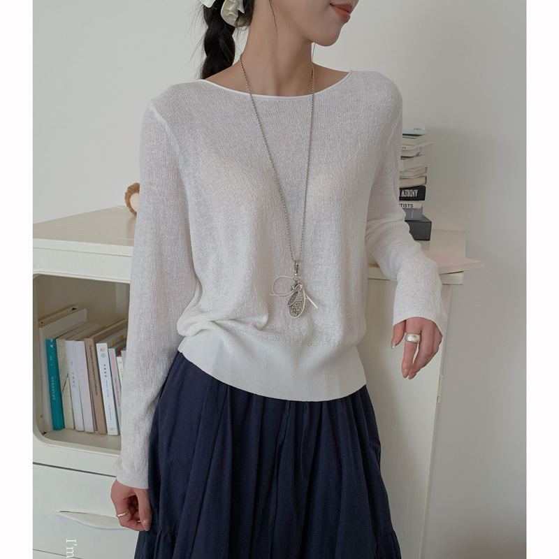 25 ° C Warm Air Wool Knitwear (Smile Collar) Loose Lazy Style Long-Sleeved Bottoming Shirt for Women