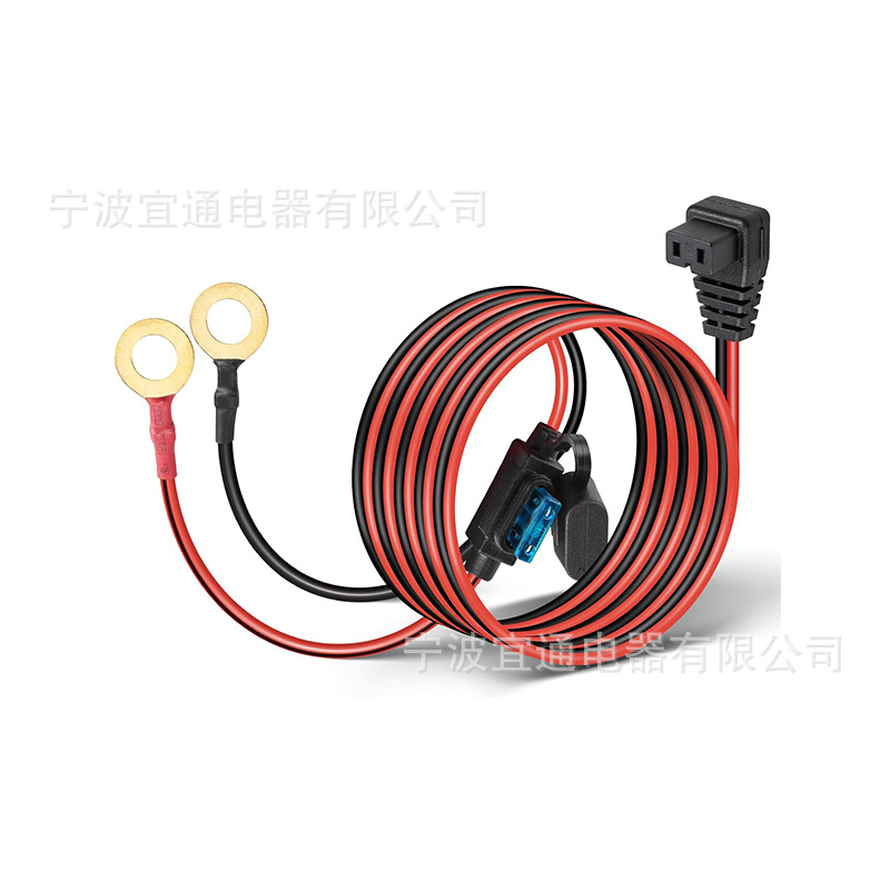 12V车载冰箱直流电源连接线14AWG O形环端子汽车冷却器量大从优