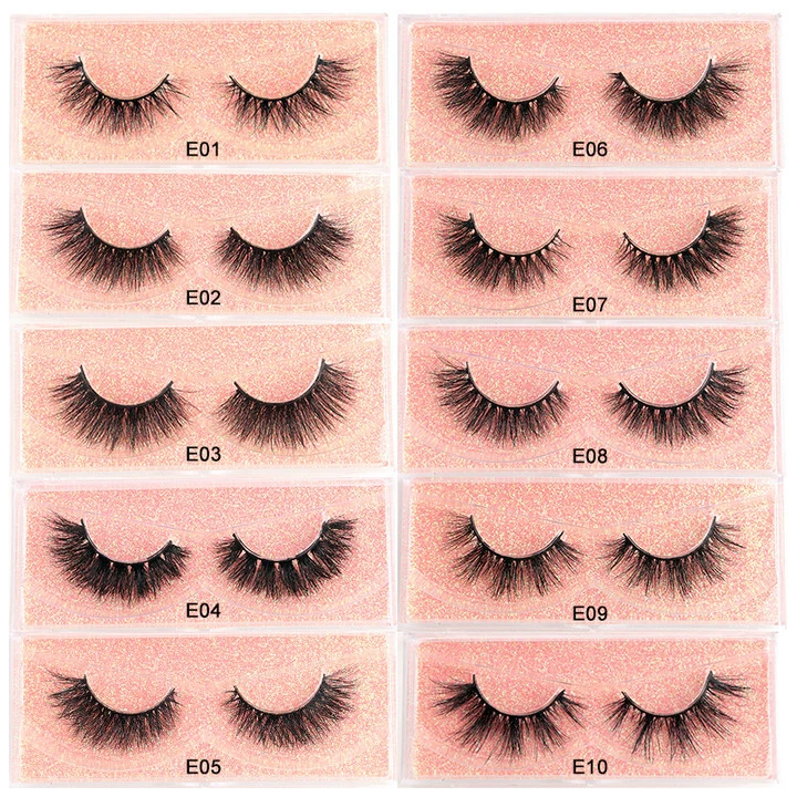 Dense three dimensional false eyelashes, 20mm, European style, custom-made