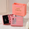 Storage system contains rose for St. Valentine's Day, soap, necklace, ring, earrings, lipstick, gift box