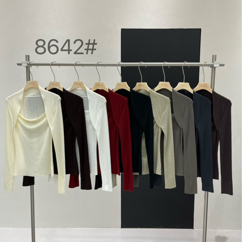 Wool Blended Autumn and Winter New Solid Color All-match Slim-fit Slimming Long-sleeved Sweater Women's Base Top Inner Sweater