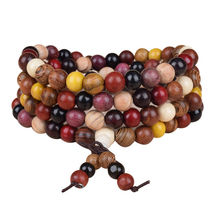 黑檀佛珠手串男女款手链紫檀金丝楠木黄花梨沉香阴沉木檀