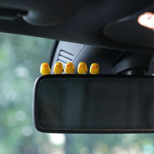 Car Mini Cute Screen Central Console Ornaments Yellow Duck Rear Mirror Car Decoration Car Interior Ornaments Women