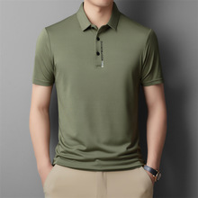 夏季新款男士中年爸爸装高端短袖t恤商务休闲翻领polo衫男T恤上衣