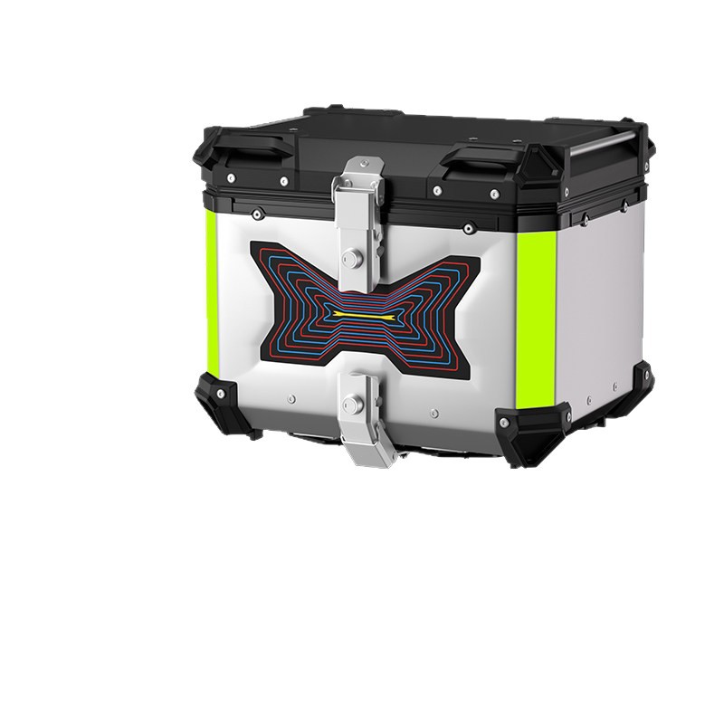 Baja trasera de aleación de aluminio de motocicleta caja de baterías de gran capacidad universal para vehículos eléctricos para llevar jinete desmontaje rápido caja trasera image 6