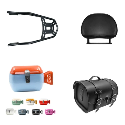 Motorcycle tail tail box leather tail bag
