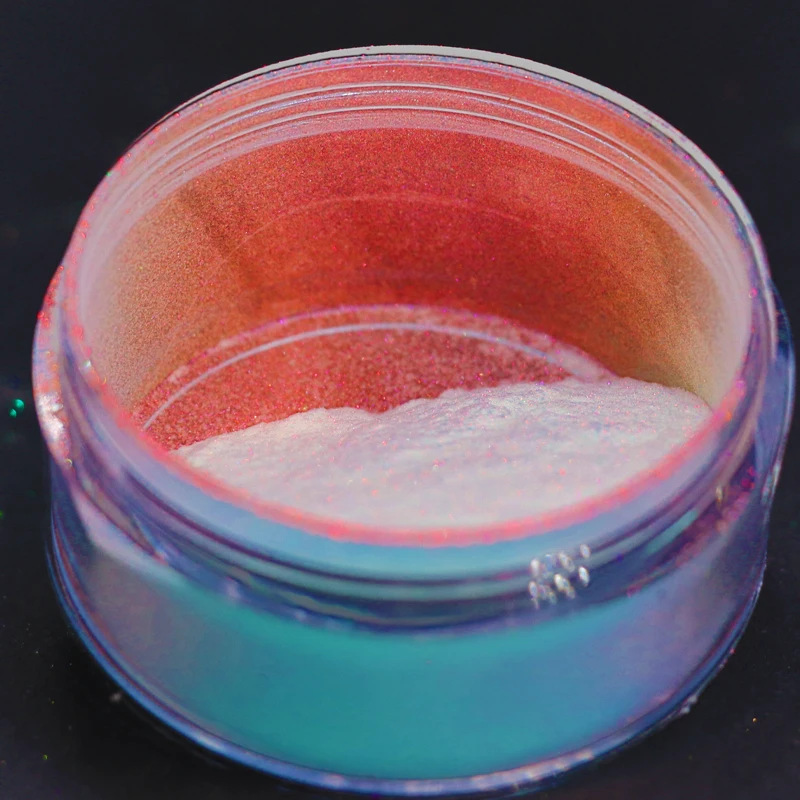 新品耐溶幻彩人鱼魔镜粉 变色龙极光粉 偏光粉 云锦粉 霓虹粉1g