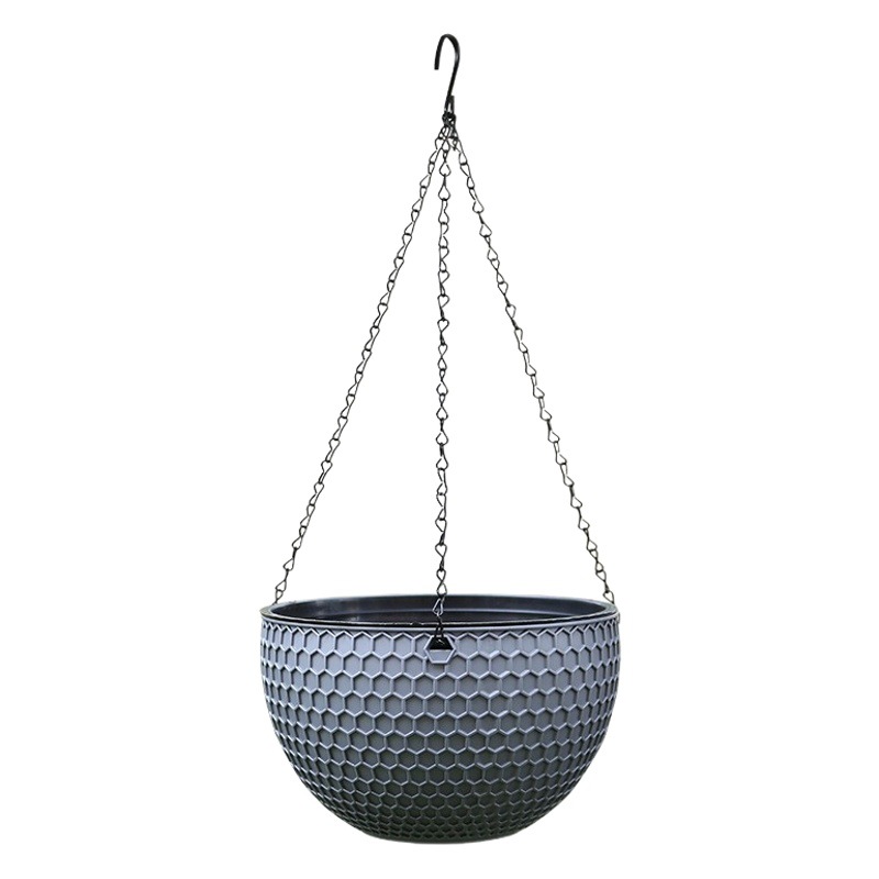 Cesta colgante de plástico de ratán maceta suculenta planta verde maceta colgante hidropónica autocebante olla de Orquídea panal colgante maceta al por mayor