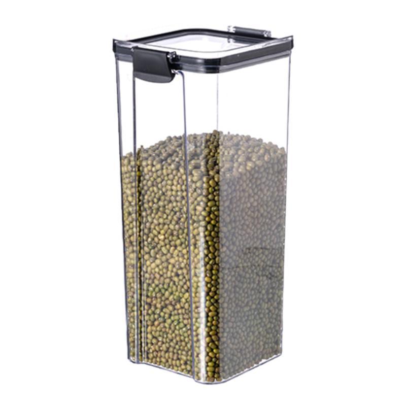 Tanque sellado granos granos cocina almacenamiento de productos secos de grado alimenticio caja de plástico transparente snack tanque de almacenamiento de té