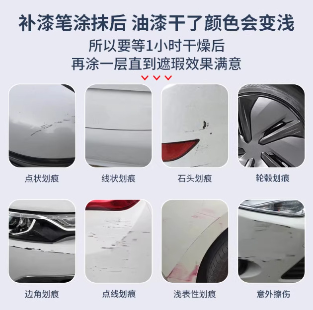 Suitable for Tesla Touch-Up Pen, Model Y/Yl/3 Touch-Up Pen, Car Paint Scratch Repair Pen Accessories