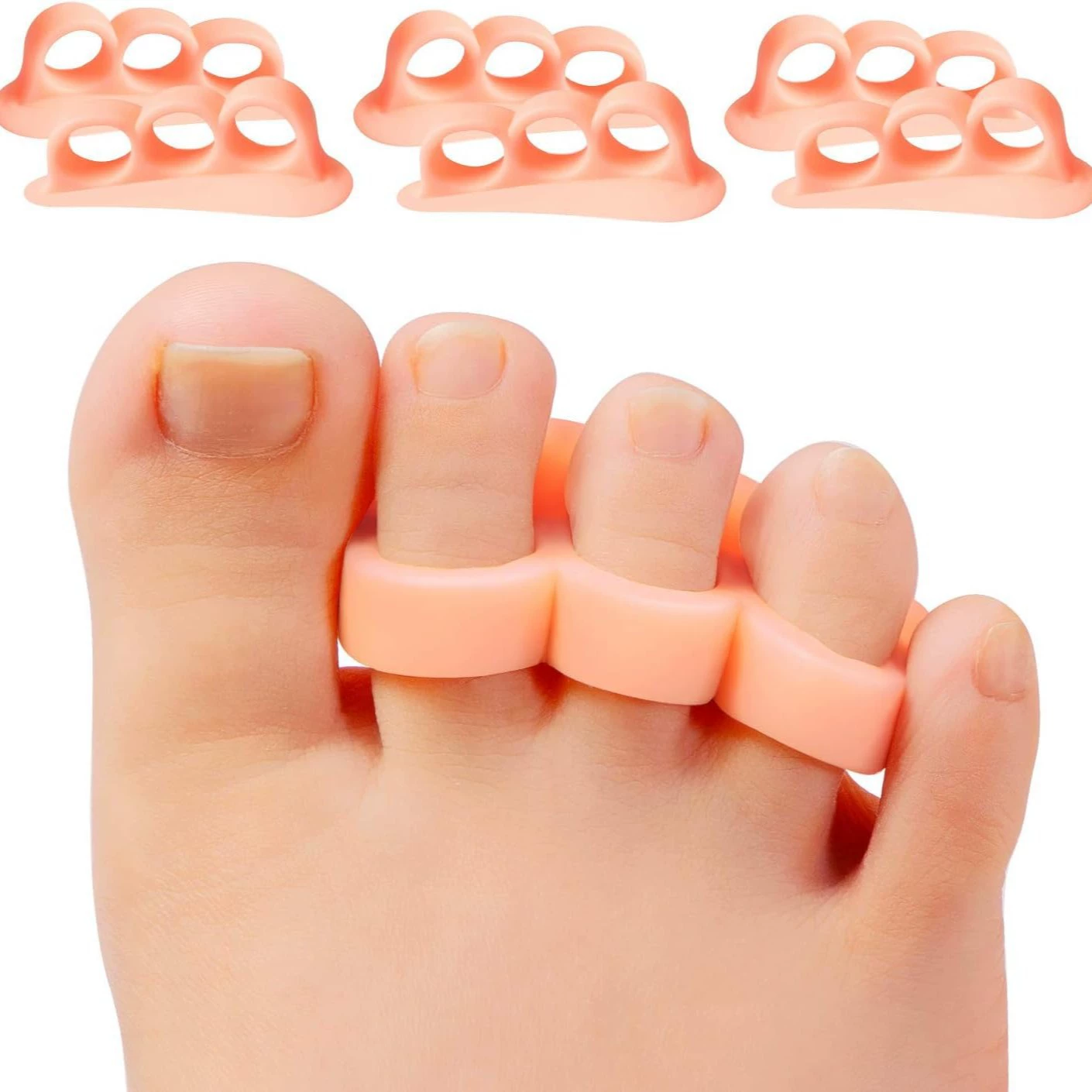 Выпрямитель для пальцев ног, разделитель пальцев, подушечка для пальцев, молоток, защита для пальцев ног, перекрывающий ортопедический разделитель пальцев, изгиб SEBS.