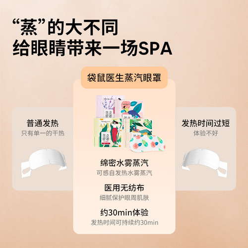 Kangaroo Doctor Steam Eye Mask Steam Hot Compress Blackout Sleep Eye Mask Factory Wholesale Steam Eye Mask