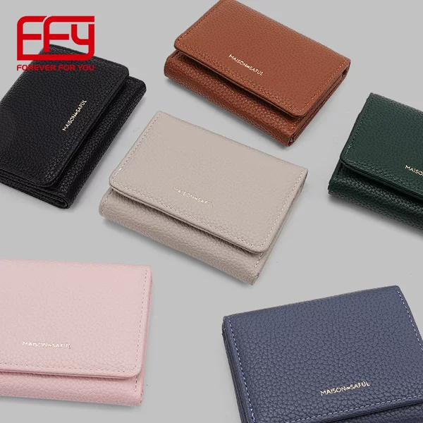 Cross-Border Japanese Simple 70% off Wallet Women's Pebbled Pattern High-End Coin Purse Large Capacity Multi-Card Slot Wallet