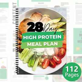 跨境专供 可贴标High-Protein Diet Plan 28天食谱饮食计划线圈本