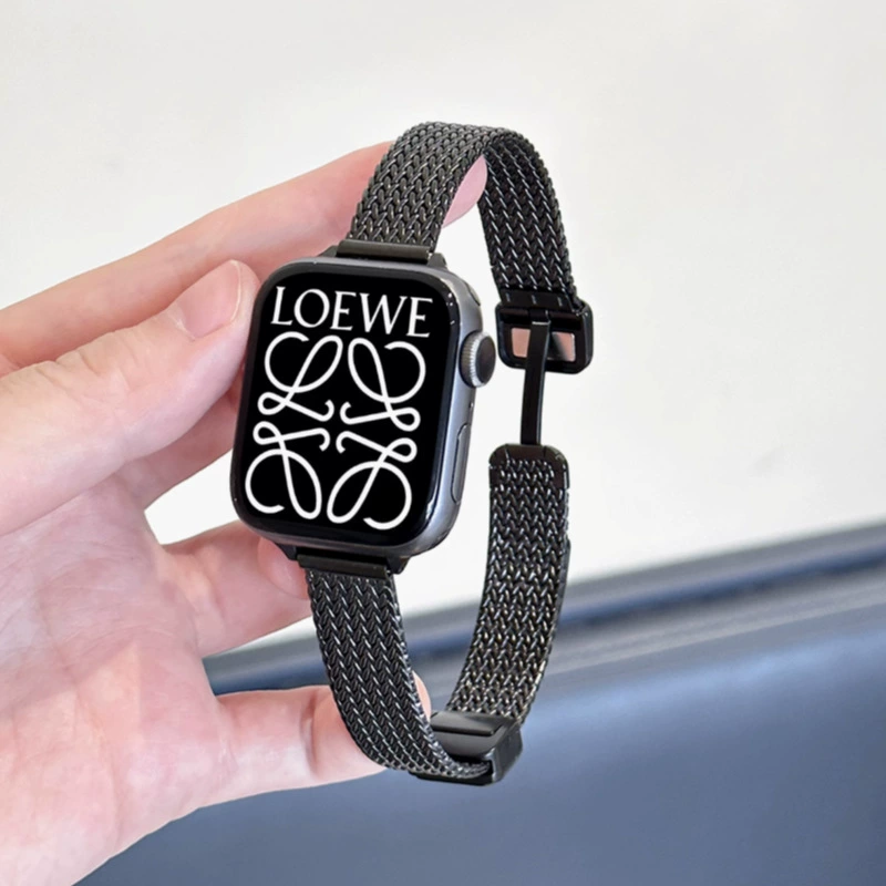 Подходит для Apple iWATCHSE3456789 поколения Xiaoman пояс пшеничный ухо магнитное поглощение человеческий характер сеть металлический ремешок часов
