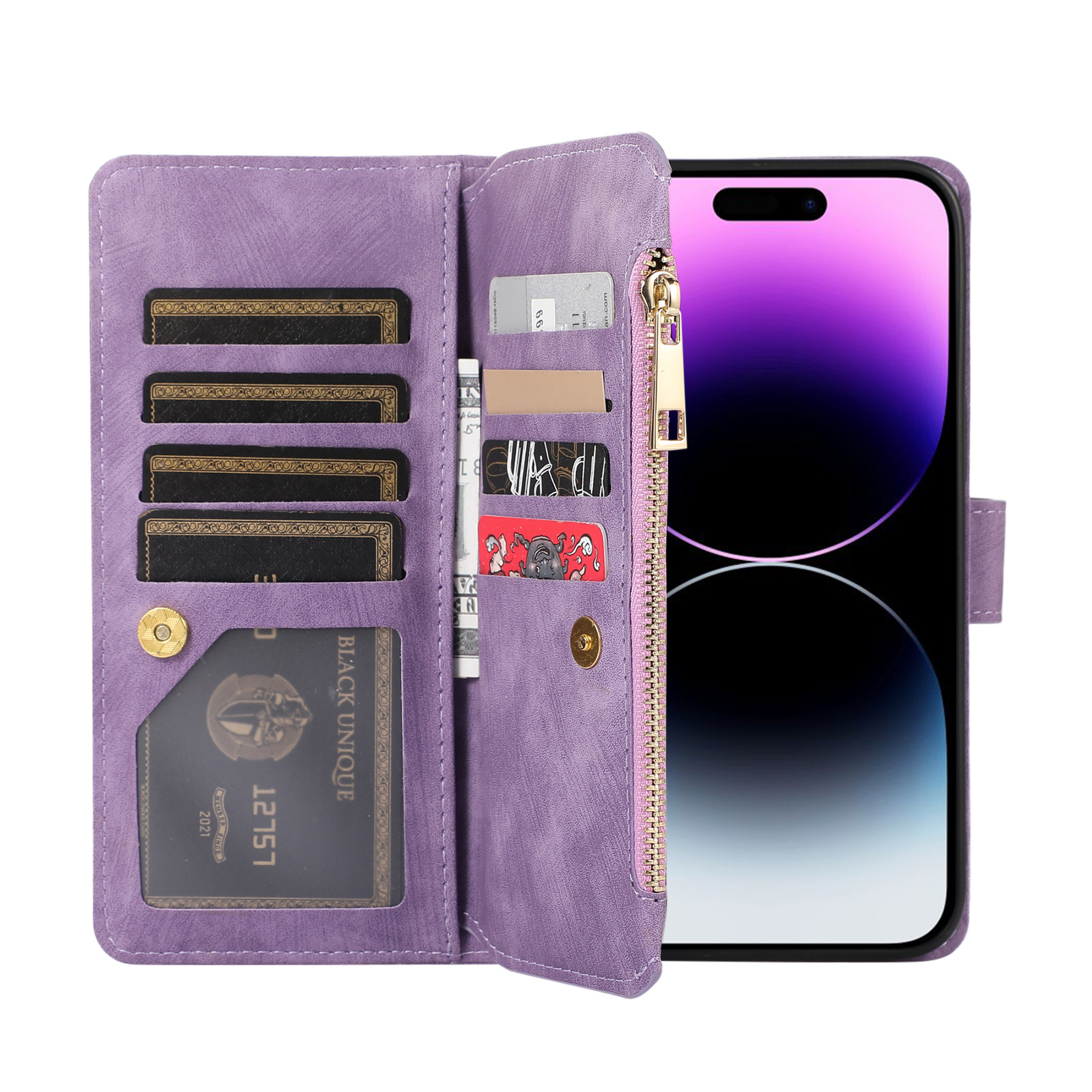 Designer Phone Case Cover With Card Wallet For Iphone 15 Pro Max_voghion.com