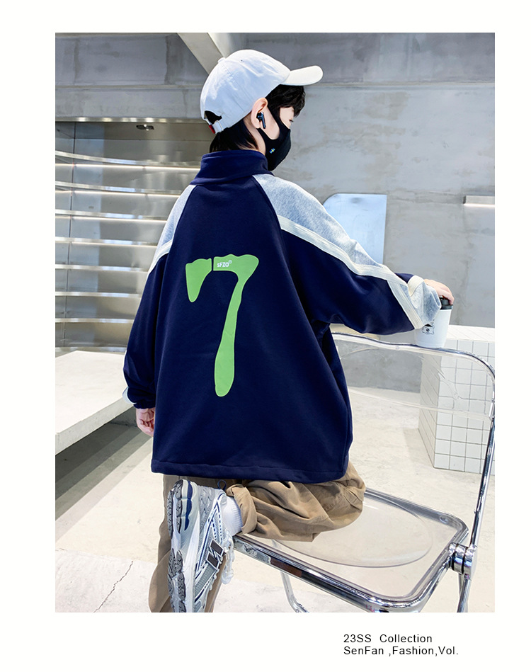 2023 New Boys' Printed Long sleeved Windbreaker South Korean Children's Foreign Style Jacket_voghion.com
