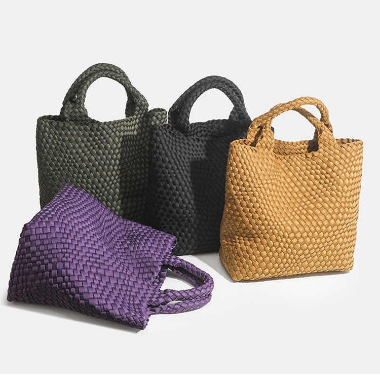 2025 Summer New Arrival Light Luxury Neoprene Woven Bag high quality Handmade Handbag Woven Women Shoulder Bag
