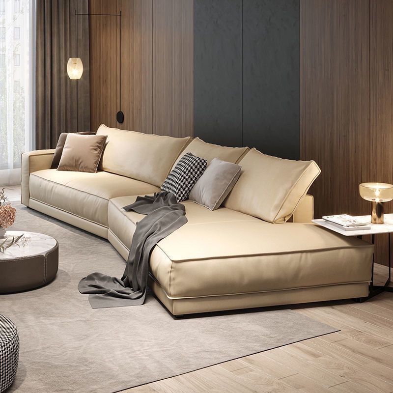 意式磨砂绒科技布沙发简约极简大小户型轻奢客厅简易网红异形沙发