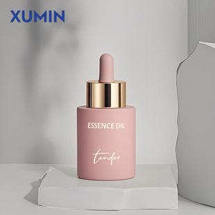 Cosmetic Thick Bottom Glass Dropper Bottle 15-30ml Essence Sub-Bottling Bottle Custom Electroplating Ring Essential Oil Bottle