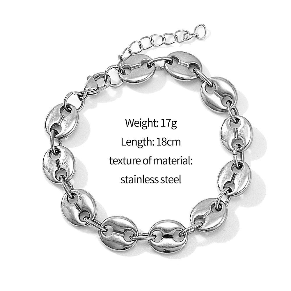 Holiday Occasion Fashion Geometric Titanium Steel Chain Men's Bracelets Men's Chain Bracelets