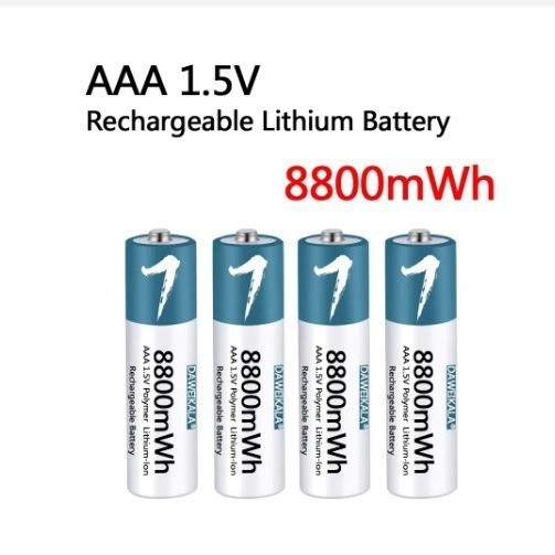 AAA電池1.5V8800充電式ポリマーリチウムイオン電池aaaaaリモコンマウス小型ファン電気|undefined