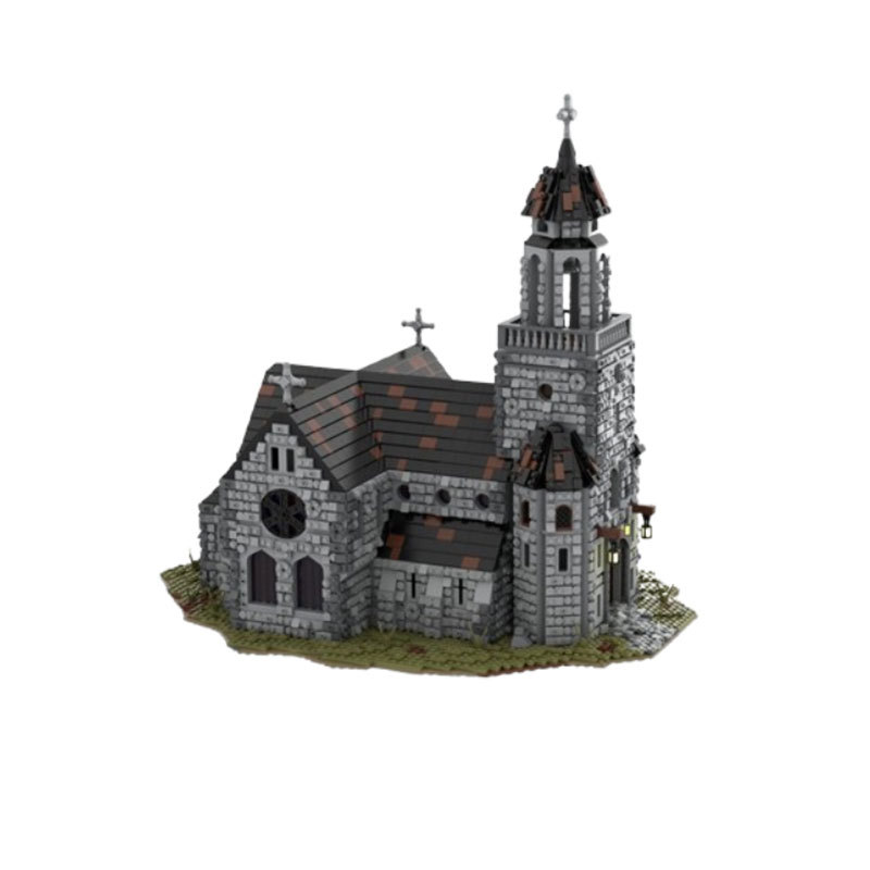 Mittelalterliche Kathedrale Glockenturm Bausteine Burg Set_voghion.com