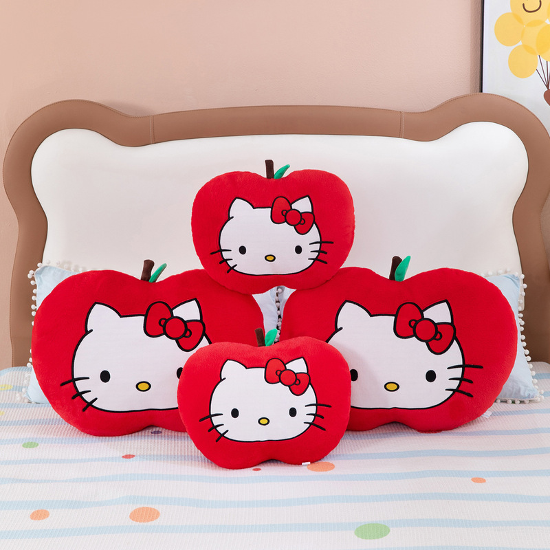 Apple Kt Cat Plush Toy Large Size Comfort Cartoon Cushion Hello Kitty Birthday Gift Girly Heart Plush Pillow Apple Kt Cat Plush Toy Large Size Comfort Cartoon Cushion Hello Kitty Birthday Gift Girly Heart Plush Pillow