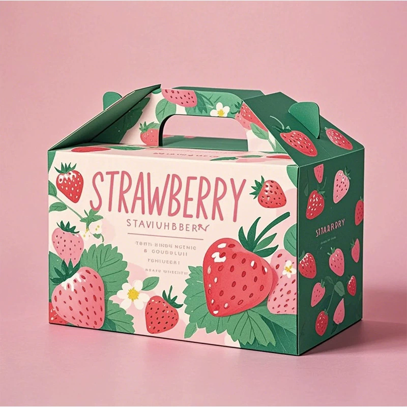 Частная заказная клубничная подарочная коробка
