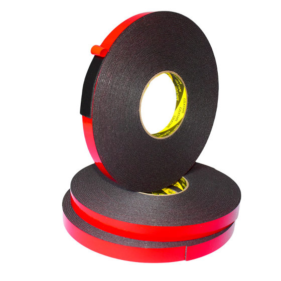 in stock pe foam double-sided adhesive high density soft red film black sponge high viscosity adhesive sealant manufacturers