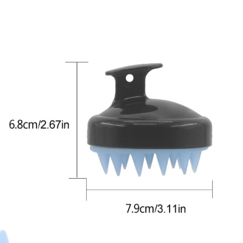Fábrica de suministro directo de cepillo de lavado de cabello de goma de lavado de cabello personal herramienta de limpieza de cuero cabelludo masajeador de cabeza suave peine de lavado de cabello