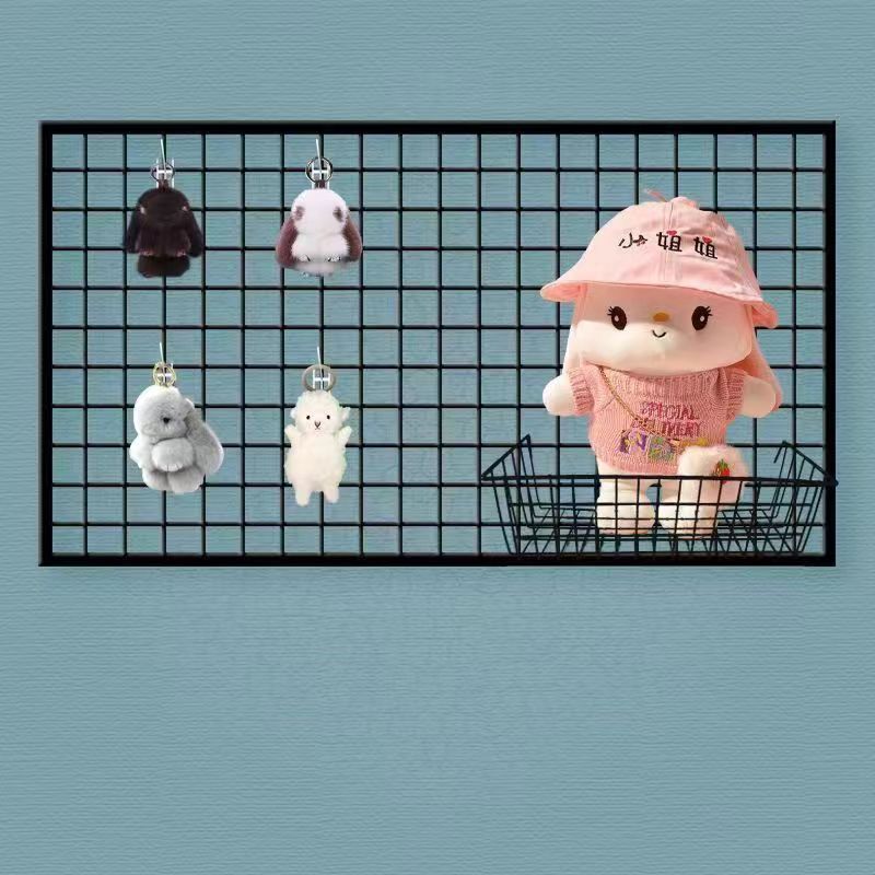 网格饰品架格子挂墙地摊商场墙上方格多功能网状摆摊铁艺挂式货架