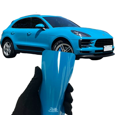 New Product Topka Colorful Car Wrap Tpu Miami Blue Color-Changing Film Car Paint Protection Does Not Hydrolyze or Decompose (Auto Color Change Film) - tpu-miami-blue-152-15m