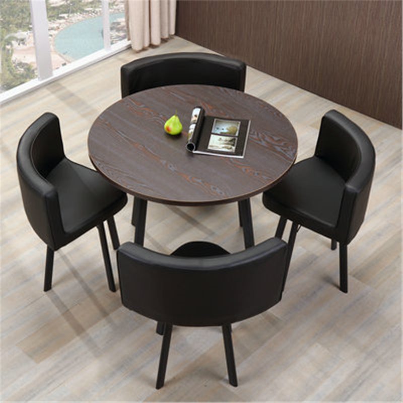 뜨거운 판매 라운드 퉁 블랙 가죽 의자