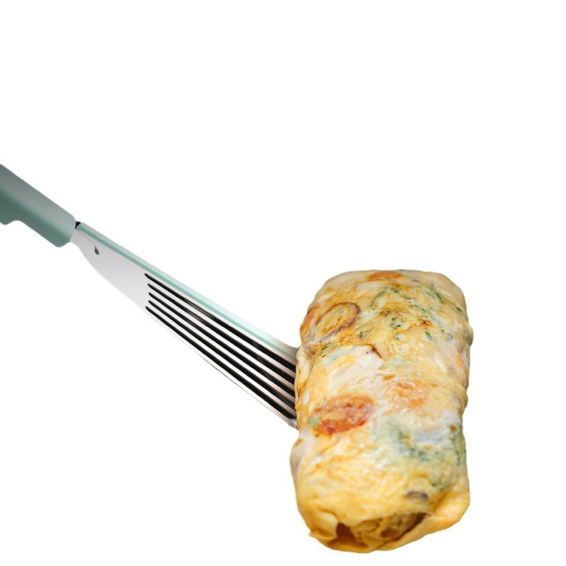 Anti-escaldadura Amazon silicona pala utensilios de cocina de acero inoxidable pescado freír pala espátula resistente a altas temperaturas filete antiadherente espátula
