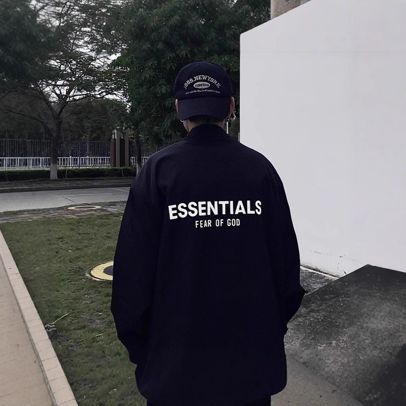 Fog Reflective Letter Logo Coach Jacket Windbreaker Men and Women Couple Wear Large Size Baseball Uniform High Street Fashion Brand Jacket