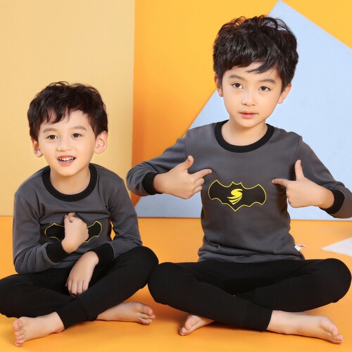 Children's autumn clothes and long pants pure cotton boys and girls underwear set autumn and winter baby cotton round neck bottoming cotton sweater