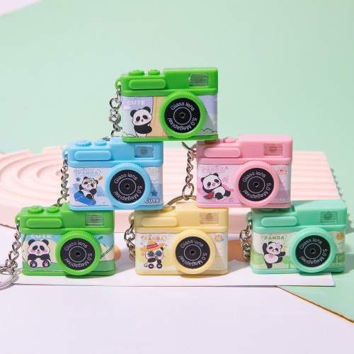 Mini cartoon camera simulation card sparkling toy ornaments decoration luggage pendant claw machine pendant gift