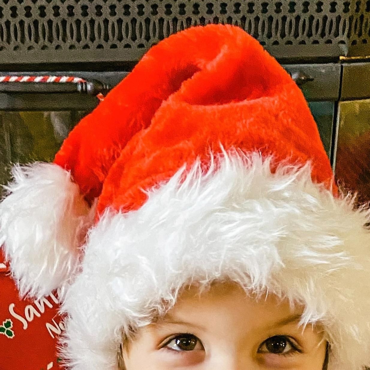 Cross-border exclusivo de alta gama de felpa sombrero de Navidad para niños decoraciones de Navidad suministros de Navidad al por mayor sombrero de Navidad