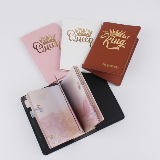 Cross-border Museum New Couple's Spot Aircraft Travel Document Storage Bag Passport Holder Passport Set Leather Printing
