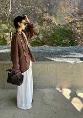 2025春の新型の百合の綿はレースの広腿のズボンをつなぎ合わせて内張りを持って腰の広腿のズボンの13を緩めます。