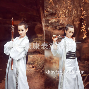 Cosplay古装仙剑侠客汉服舞台演出服男士书生剑客 中国风汉服成人-阿里巴巴