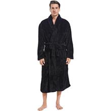 J 19544 Plus Size Fleece Mens Robe ����Ӻ���ʿ��ñ˯��