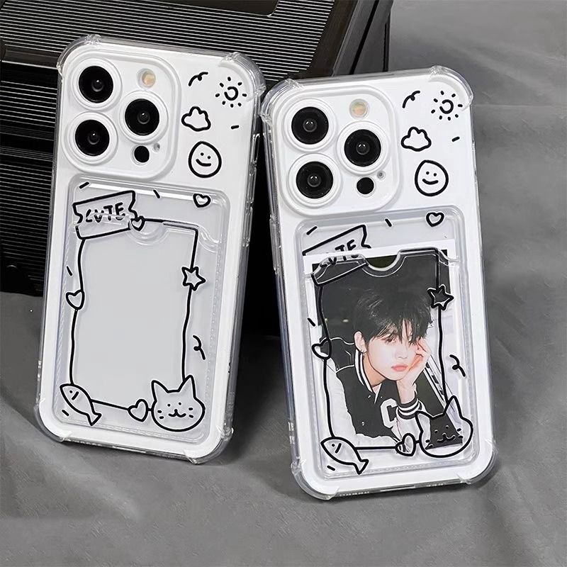 Cat Fish Suitable for Apple 17Promax Mobile Phone Case 16Pro Popular Model 14 Card Holder 13 Creative 12 Soft Shell 78