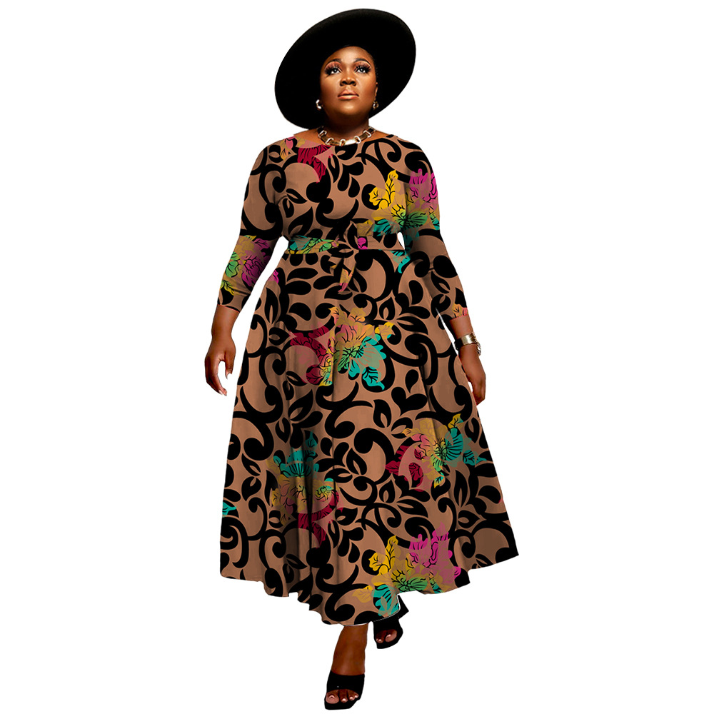 504g Weight Maxi Long Dress Dress Length Type 3/4 Length Sleeve Sleeve Length Regular Dress Dresses Type Regular Sleeve Sleeve Type Spandex, Polyester Fabric Type Medium High Waist Waist Line Tea Party, Street Occasion Round Neck Neckline Regular Fit Fit Type Printing Pattern Spring, Autumn, Autumn&Winter Season Women's Gender Printing Design Retro Style Wholesale Women's Retro Printing Printing Tea Party Street Round Neck 3/4 Length Sleeve Regular Dress 17