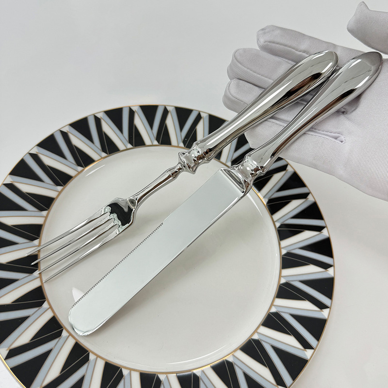 高級鍛造304ステンレスナイフとフォークレストランのオーダーメイド葫芦柄ホテルの洋食食器と厚いナイフとフォークスプーン|undefined