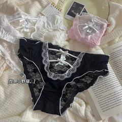 奶油純欲洛麗塔日系少女低腰蕾絲三角褲鏤空可愛性感純棉襠內褲女