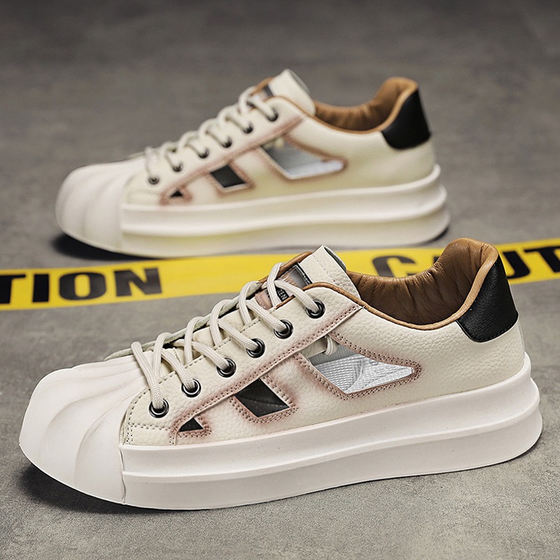 Shell Toe Board Sommer Herren hohl atmungsaktiv trendige Studenten 2024 neue Sport- und Freizeitschuhe für Männer_voghion.com