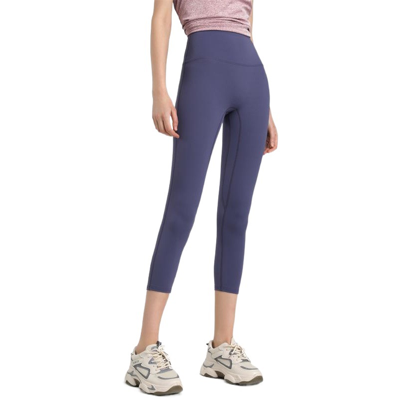 Europa y América nueva desnuda de secado rápido pantalones de yoga melocotón pantalones de cadera entrenamiento de baile estiramiento adelgazamiento fitness pantalones recortadas para las mujeres